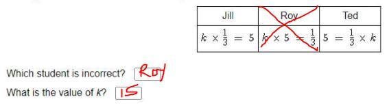 Three students claim that solving the division equation is like solving a multiplication-example-1