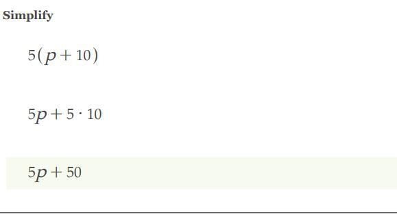 5(p + 10) = (Simplify your answer.)​-example-1