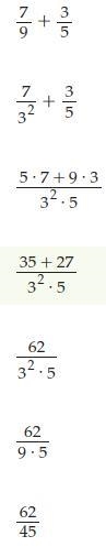 What is the sum of 7/9 plus 3/5-example-1