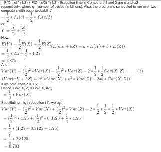 A computer program requires C clock cycles (in billions) for completion, where C is-example-3