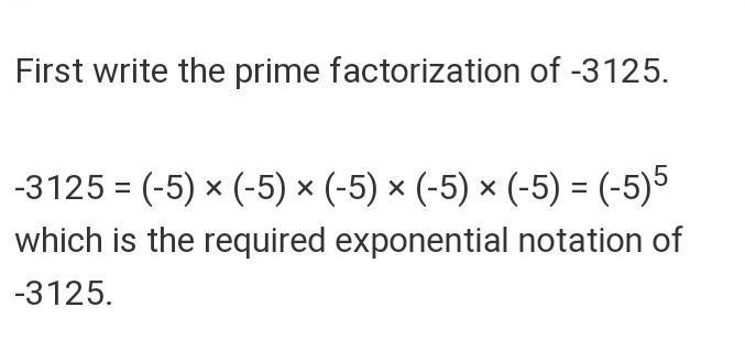 Find the exponential nation of 3125-example-1