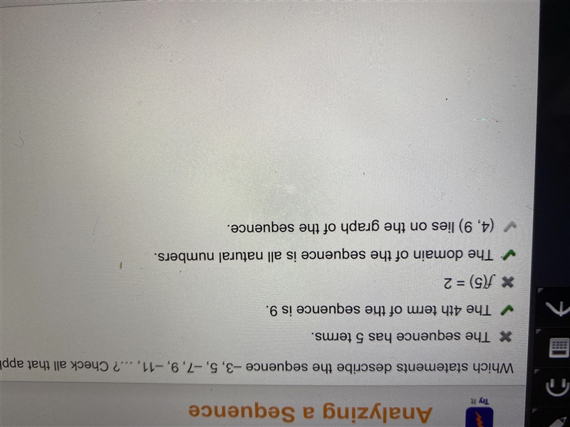 The statement describes the sequence -3,5 -7,9 -11 ____ check all that apply​-example-1