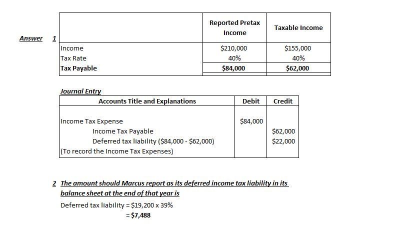 For its first year of operations, Marcus Corporation reported pretax accounting income-example-1