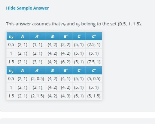 Move the horizontal and vertical sliders to stretch the image of the triangle. When-example-1