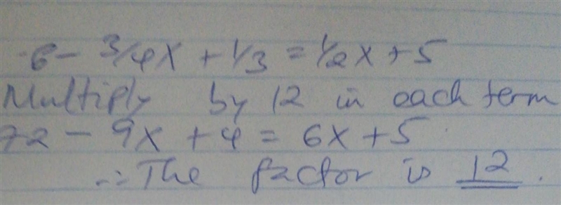 Which number can each term of the equation be multiplied by to eliminate the fractions-example-1