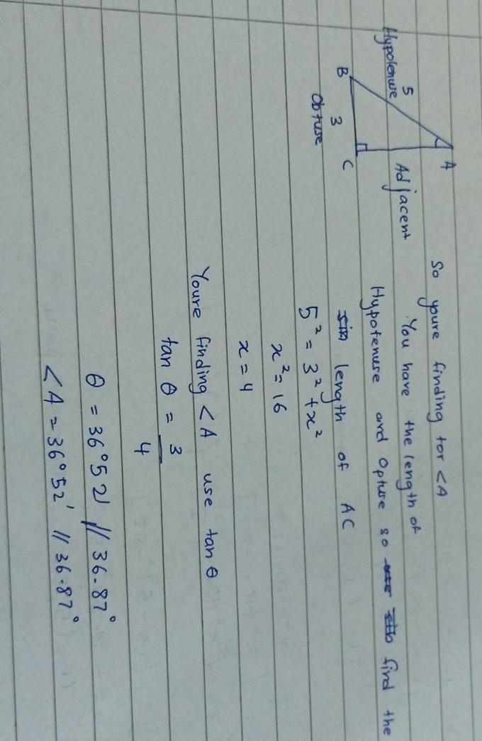 LA= Round your answer to the nearest hundredth. A 2 5 B-example-1