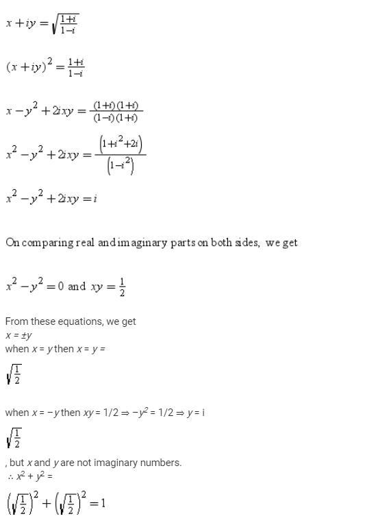 Ifx + iy = 1 1+i/ 1-i prove that, x² + y² = 1-example-1