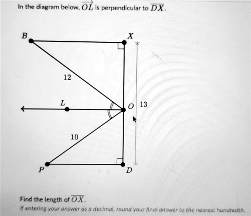 Find the length of OX start overline, O, X, end overline. If entering your answer-example-1