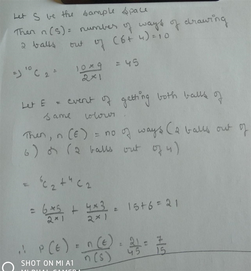 a bag contains 6 white balls 9 black balls and 4 red balls. Four balls are selected-example-1