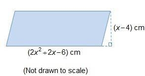 The formula for the area of a parallelogram is A = bh, where b is the base and h is-example-1