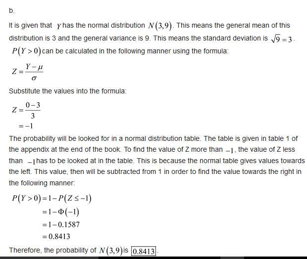 Compute the following probabilities: If Y is distributed N(1, 4), find Pr ( Y ≤ 3 ) . If-example-2