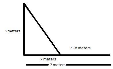 A rock formation is 5 miles due north of its closest point along a straight shoreline-example-1