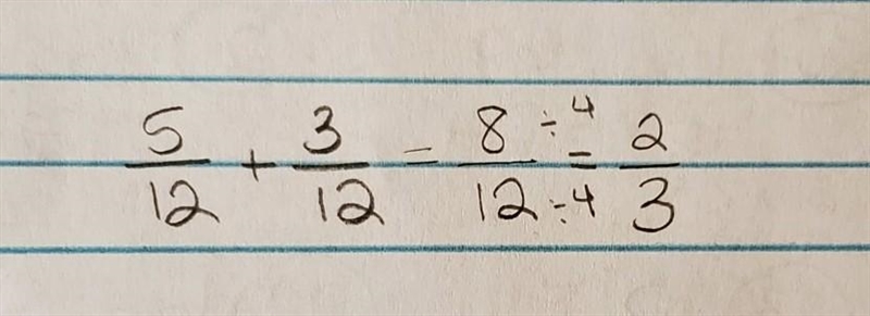 Write the sum of 5/12 and 3/12 in simplest form.-example-1