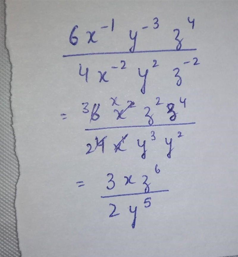 Exponents and power - simplify and express the result with positive index ​-example-1