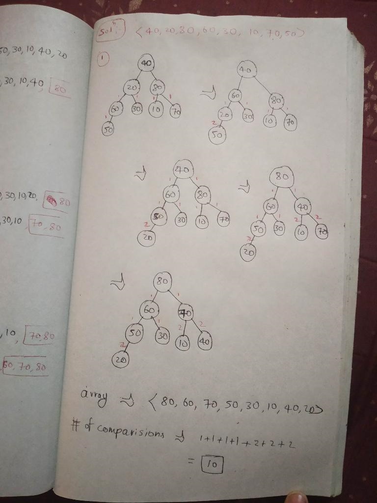 Problem 1. Consider an array of size nine with the numbers in the following order-example-1