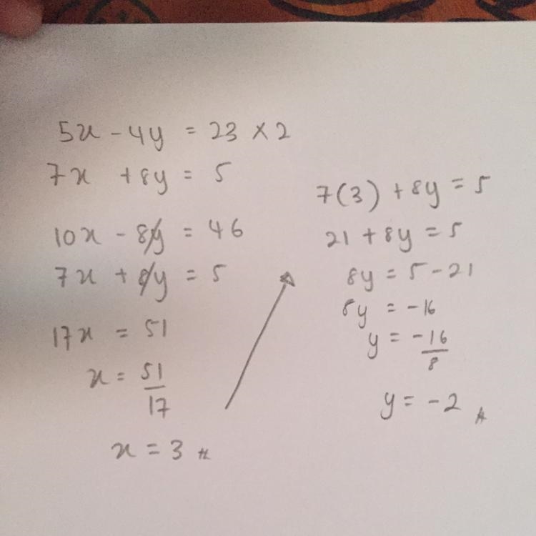 9. Margie and Glenn are trying to solve the following system of equations. 5x - 4y-example-1