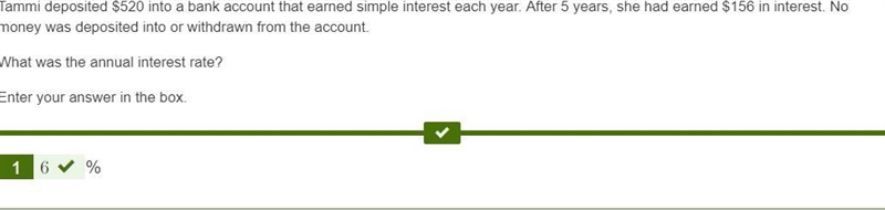 Tammi deposited $520 into a bank account that earned simple interest each year. After-example-1