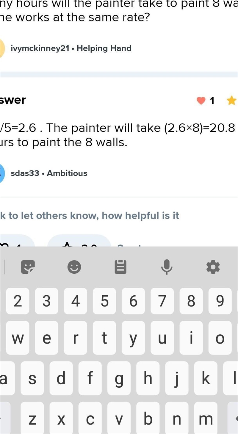 A painter takes hours to paint a wall. How many hours will the painter take to paint-example-1