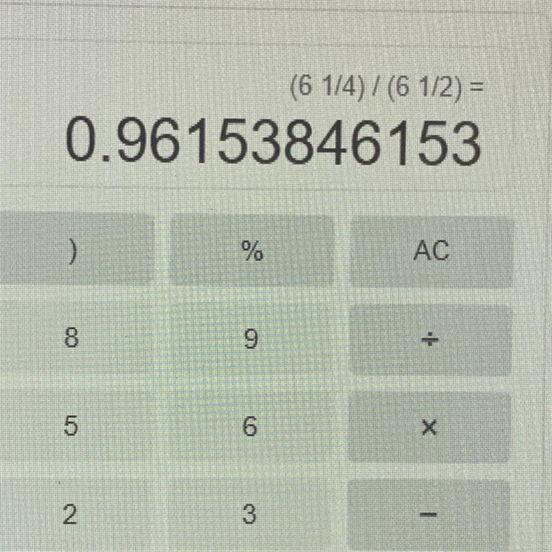 What is 6 1/4 divided by 6 1/2?-example-1