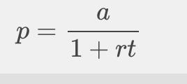 Solve for t: a=p+prt-example-1