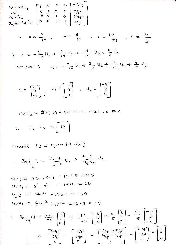 Write Bold x as the sum of two​ vectors, one in Span StartSet Bold u 1 comma Bold-example-2