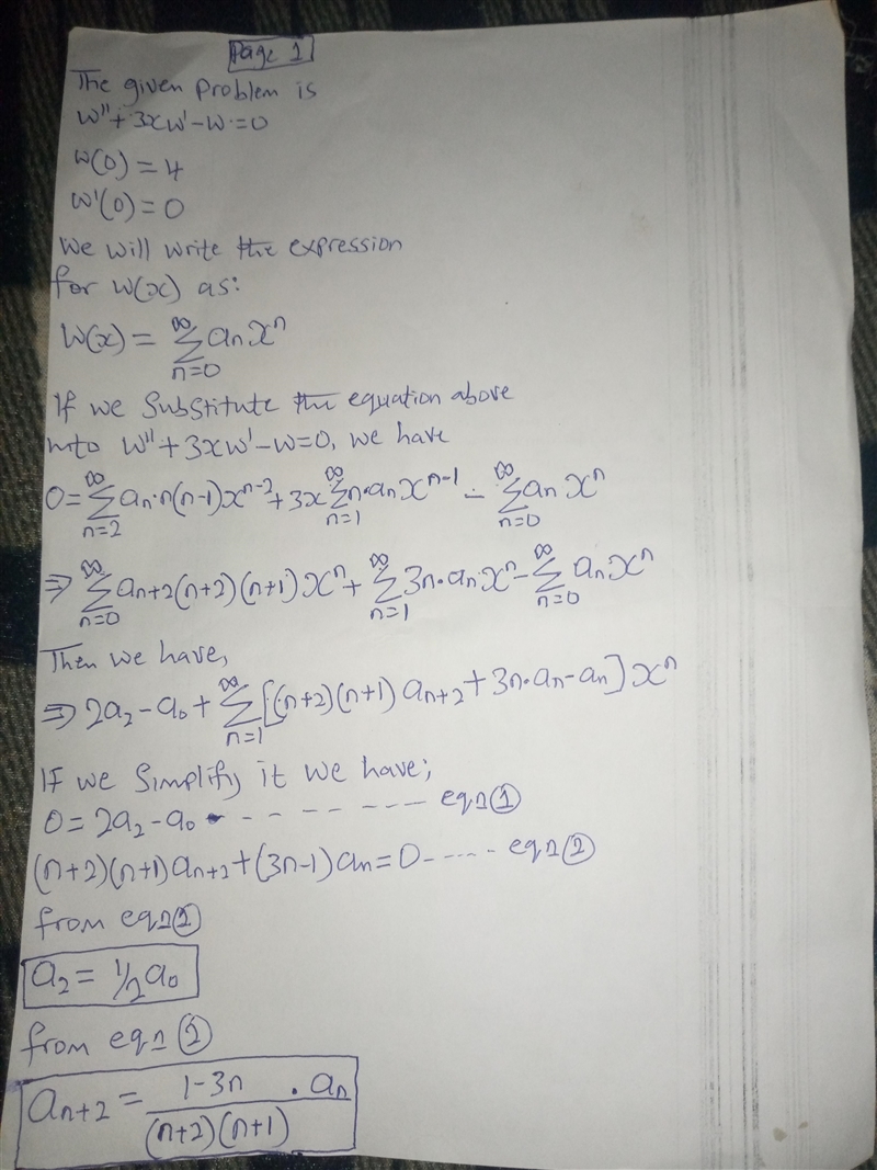 Find the first four nonzero terms in a power series expansion about xequals0 for the-example-1