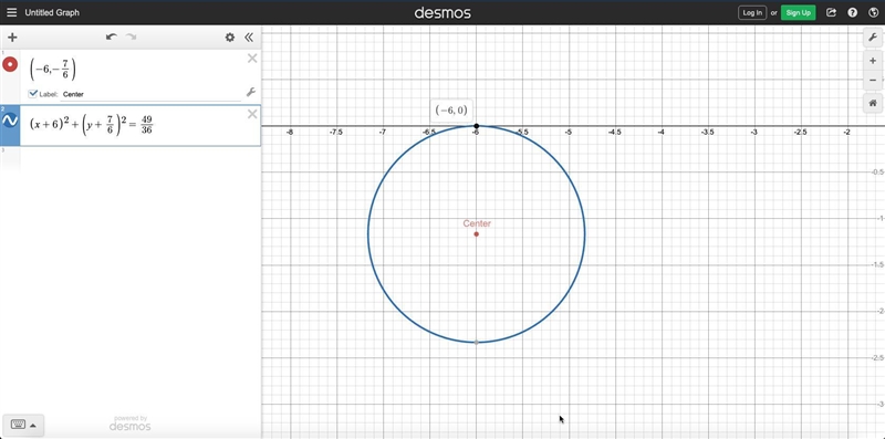 Find the standard form of the equation for the circle with the following properties-example-1