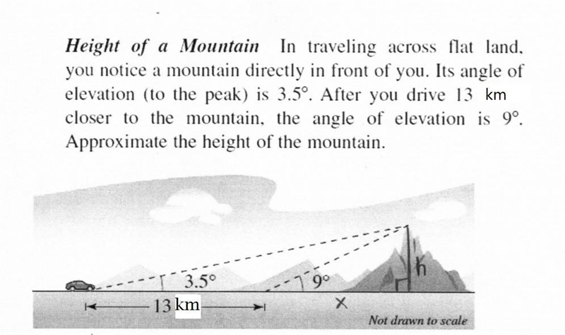 In traveling across flat land, you notice a mountain directly in front of you. Its-example-1