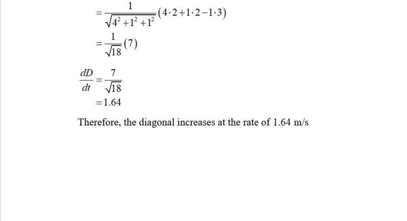 The length ℓ, width w, and height h of a box change with time. At a certain instant-example-1