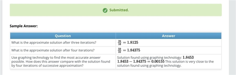 Solve the equation 2^x + 5 = 3^x + 1 through three iterations of successive approximation-example-1