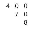 What is 400+70+8 written in standard form? 4,078 478 4,278 Please help me-example-1