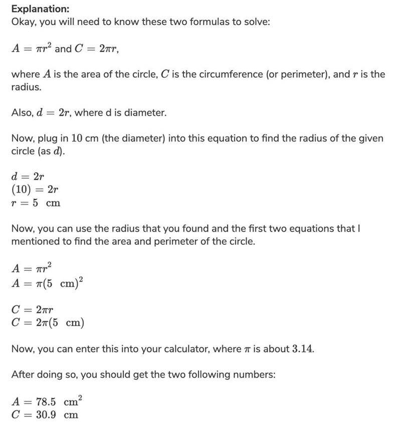 Perimeter of a semicircle if it’s straight length is 10mm-example-1