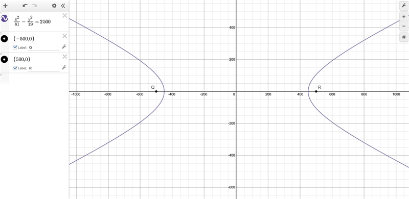 Two control towers are located at points Q(500, 0) and R(500, 0), on a straight shore-example-1