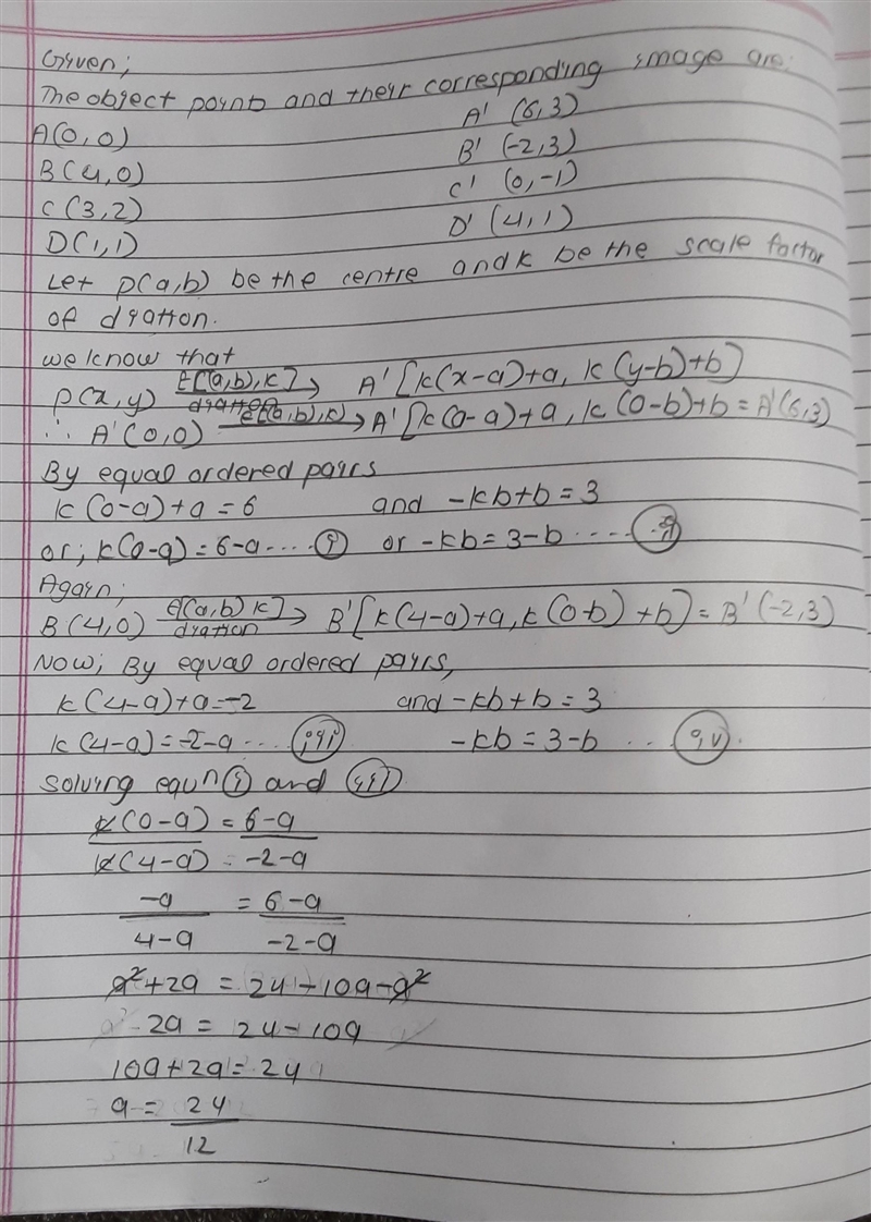 PLEASE HELP ME!!!!! A quadrilateral with vertices (0,0), (4,0), (3,2), (1,1) is mapped-example-1