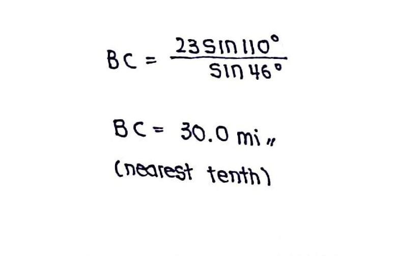 Laws of Sines. Find each measurement indicated. Round your answers to nearest tenth-example-5