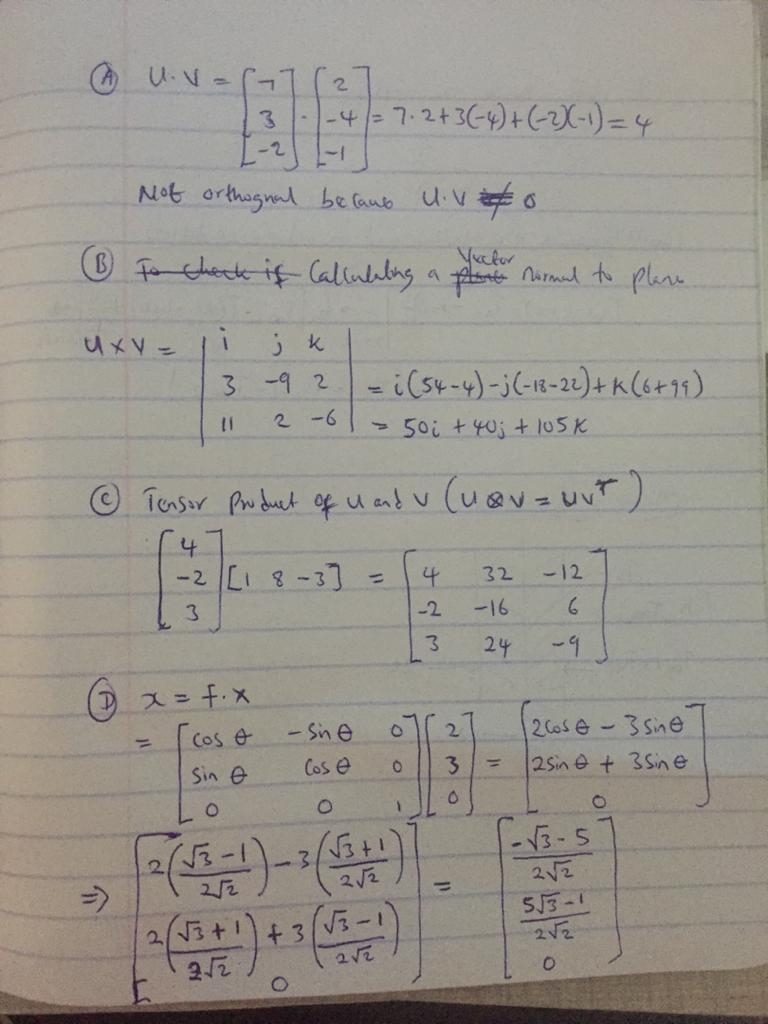 Linear algebra is a fundamental component of continuum mechanics (and most engineering-example-1