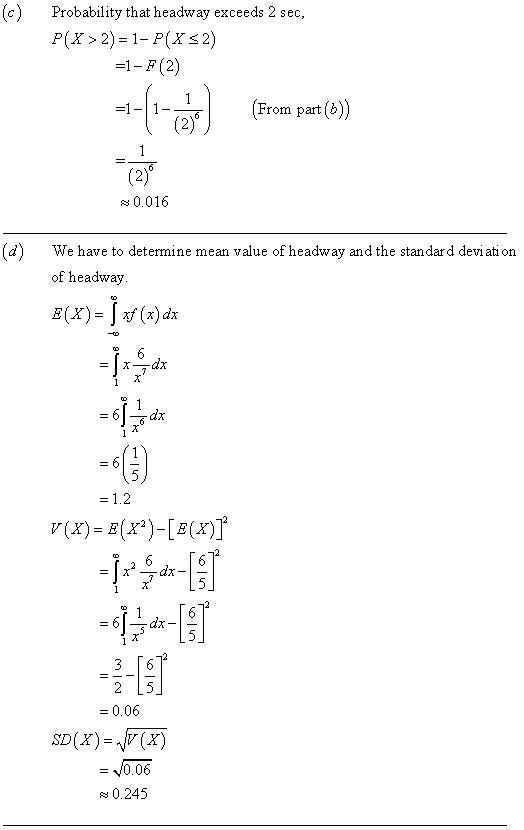 "Time headway" in traffic flow is the elapsed time between the time that-example-2