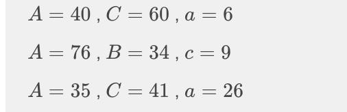 4) Solve the following triangle: A= 113• b=8 in c= 7in-example-1