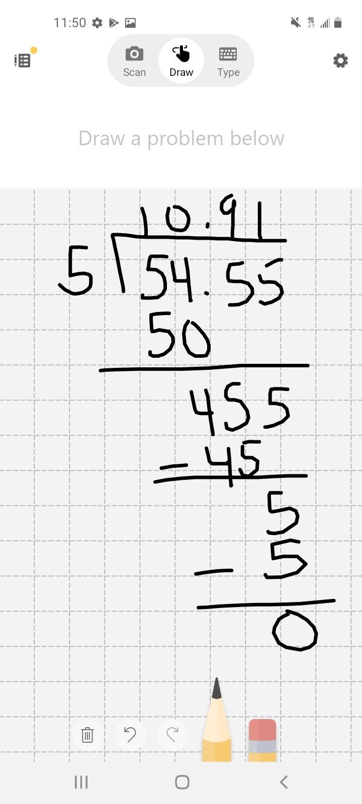 54.55÷5 people what is a good estimate for quotient-example-1