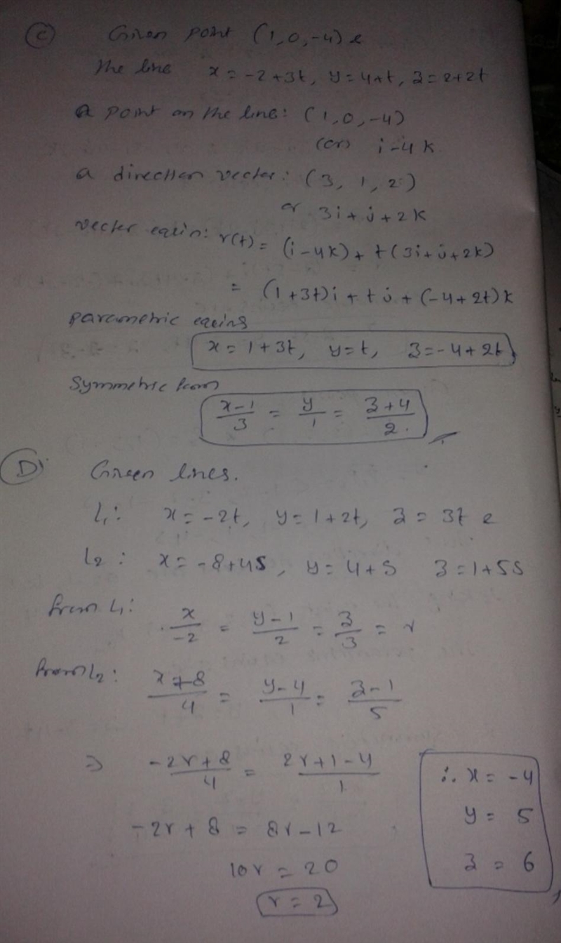 A) Write the line through p=(2,3,−2) in the direction of v¯=<−5,−4,−3> in vector-example-2