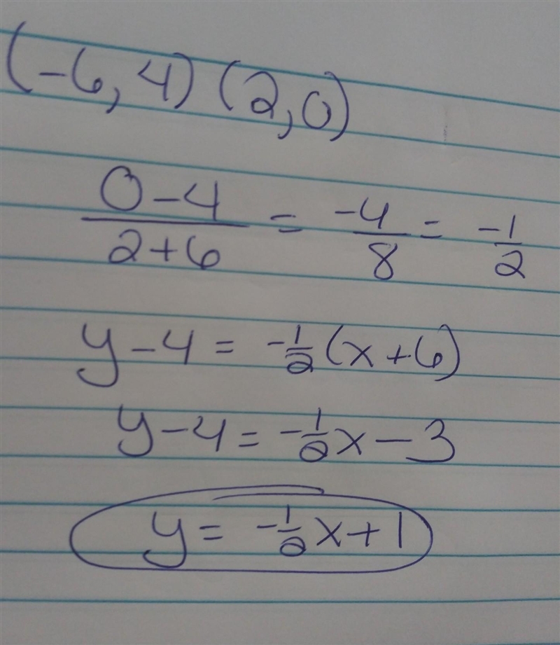 3. (03.06) Choose the point-slope form of the equation below that represents the line-example-1