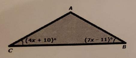 Alex is making an isosceles triangle-shaped pennant to support her school’s athletic-example-1