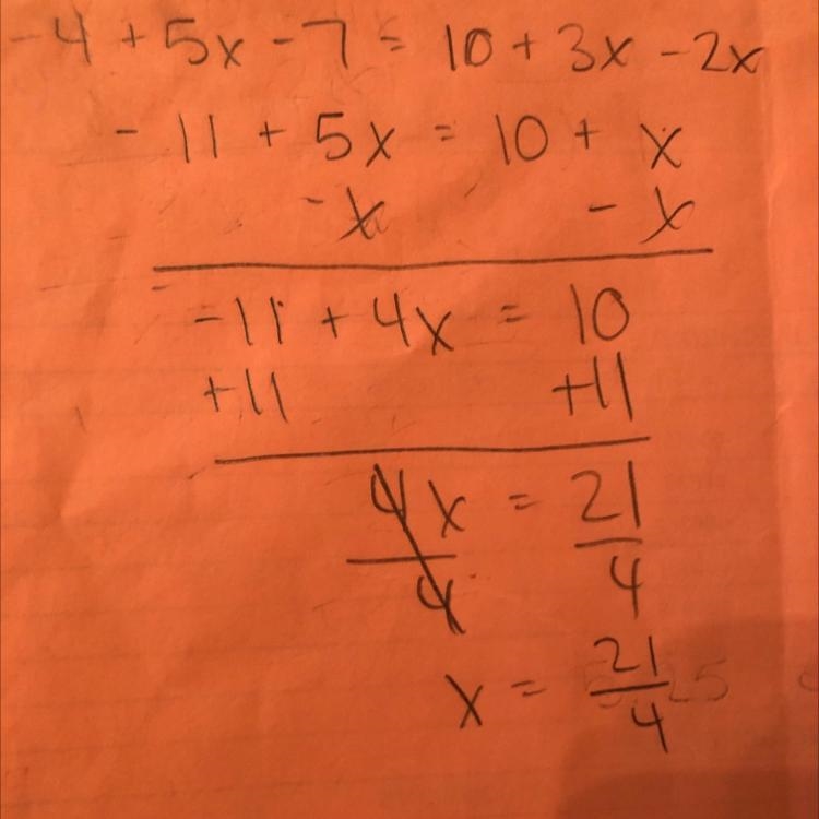 50 POINTS Select the correct answer. What is the solution for x in the equation? -4 + 5x-example-1