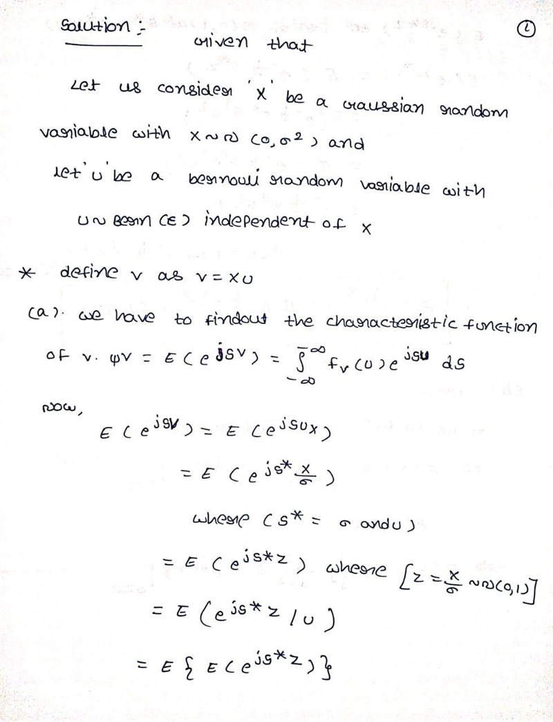 g Exercise 6. Let X be a Gaussian random variable with X ∼ N (0, σ2 ) and let U be-example-1