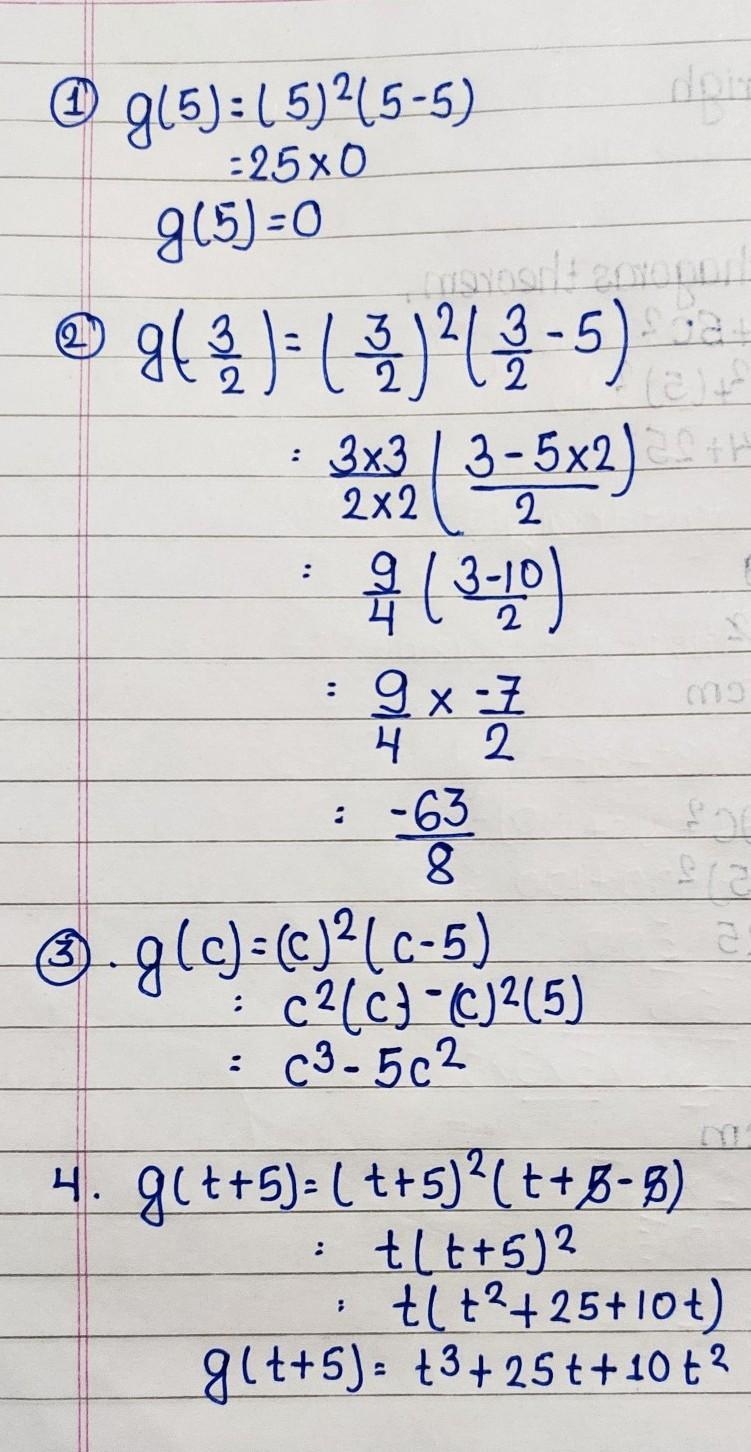 Evaluate the function at the given values of the independent variable. Simplify the-example-1