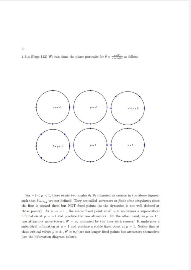 For each of the following questions, draw the phase portrait as function of the control-example-3