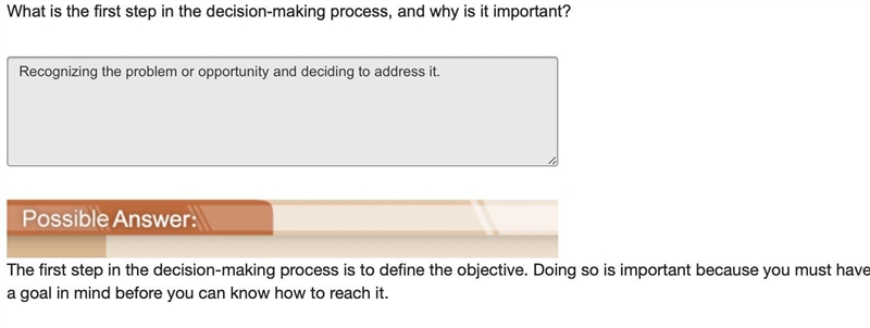 What is the first step in the decision-making process, and why is it important?-example-1