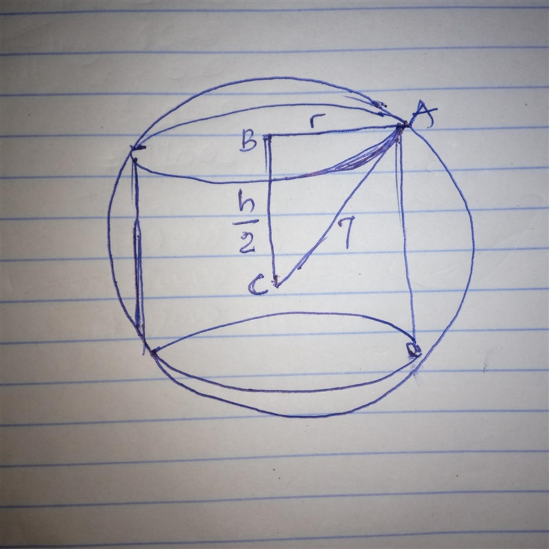 Find the dimensions of a right circular cylinder of maximum volume that can be inscribed-example-1