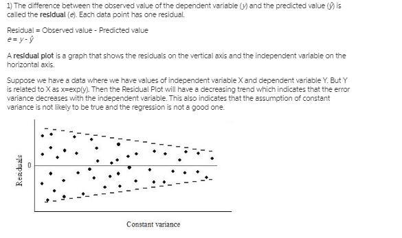 Prepare a prototype residual plot for each of the following cases: (1) error variance-example-1