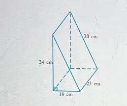 Find the surface area of this triangular prism. Be sure to include the correct unit-example-1